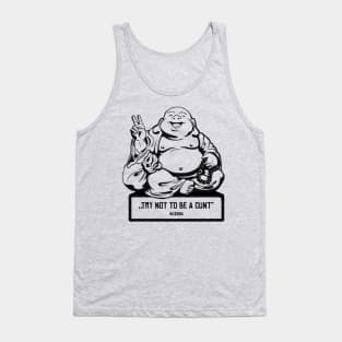 Happy Buddha‘s Advice - Sarcastic Spiritual Buddhist Yoga Quote Tank Top